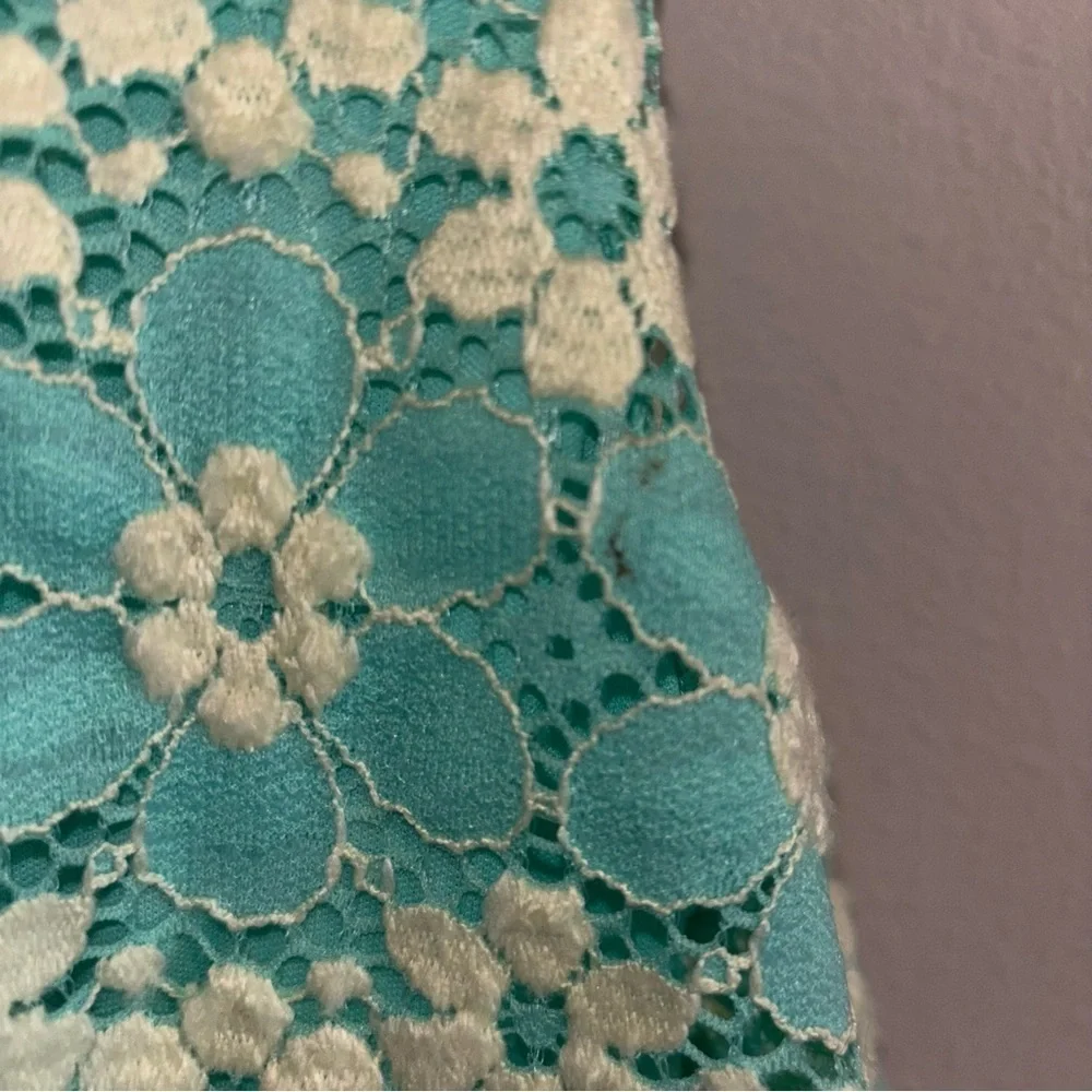 BONNIE JEAN Mint Green Lace Dress with tulle skirt